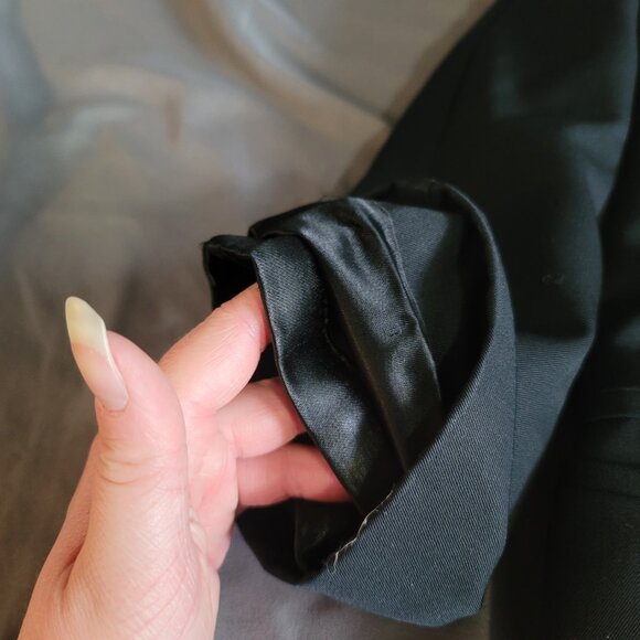 Hilary Radley Trench Coat Womens 4 Black Wool Business Casual Canadian Jacket - Picture 5 of 16